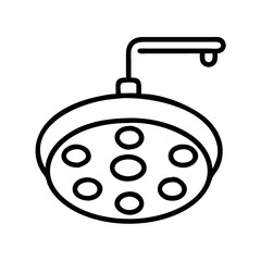 surgical lamp icon, surgical lamp line art - simple line art of surgical lamp, perfect for surgical lamp logos and icons