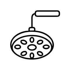 surgical lamp icon, surgical lamp line art - simple line art of surgical lamp, perfect for surgical lamp logos and icons