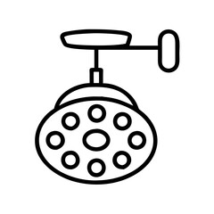 surgical lamp icon, surgical lamp line art - simple line art of surgical lamp, perfect for surgical lamp logos and icons