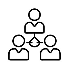 teamwork icon, teamwork line art - simple line art of teamwork, perfect for teamwork logos and icons