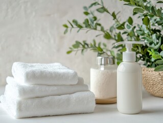 A white plastic soap bottle mockup