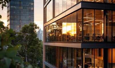 Obraz premium city view of modern city building 