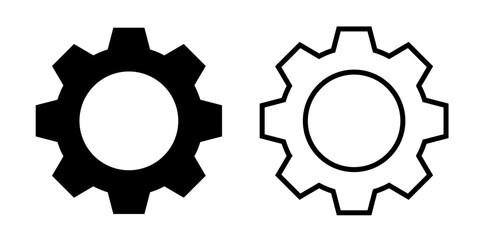 gear icon. Gear icon set