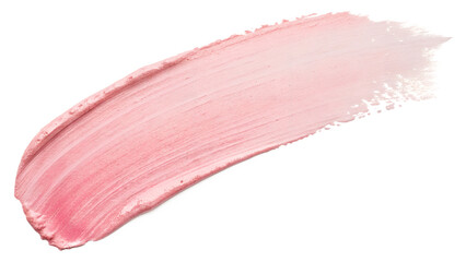 Pink paint brush stroke texture isolated on a white background in PNG format. A vibrant watercolor banner perfect for creative designs, artistic projects, and decorative layouts.