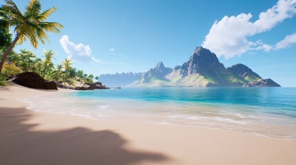 Fototapeta premium Tranquil Tropical Beach Scene