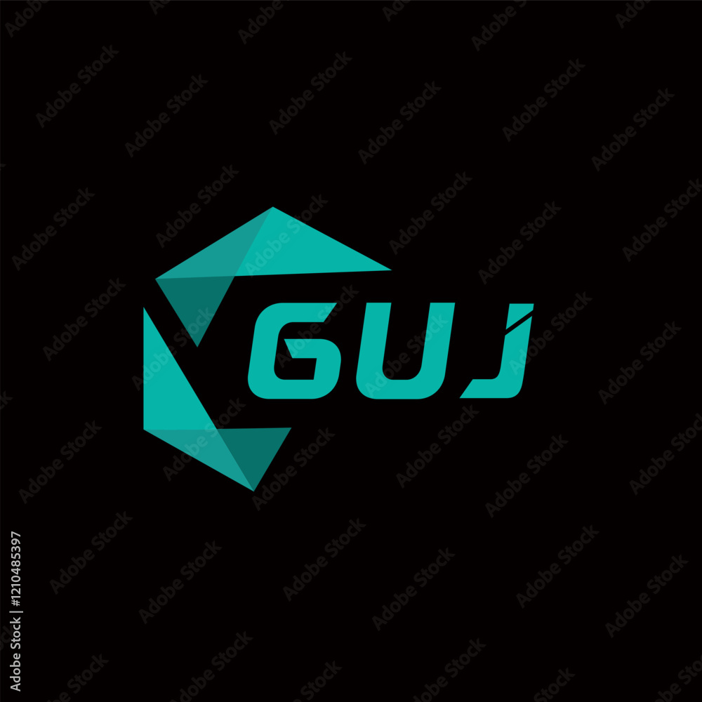 Fototapete guj creative minimalist letter logo. guj unique vector initials alphabet letter logo design