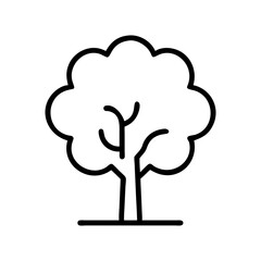 tree icon, tree line art - simple line art of tree, perfect for tree logos and icons