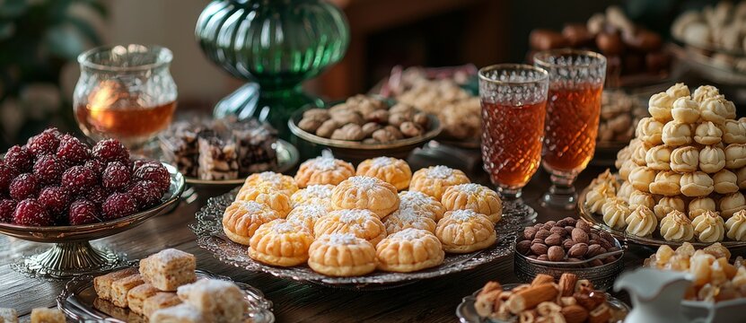 The Eid celebration filled the streets with the delightful aroma of tasty dishes, including green rice cake and pastries, and irresistible bakery delights like cookies