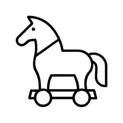 trojan horse icon, trojan horse line art - simple line art of trojan horse, perfect for trojan horse logos and icons
