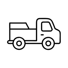 truck icon, truck line art - simple line art of truck, perfect for truck logos and icons