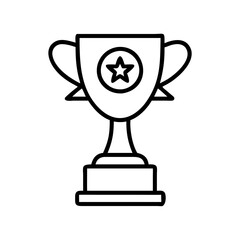 trophy icon, trophy line art - simple line art of trophy, perfect for trophy logos and icons