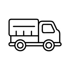 truck icon, truck line art - simple line art of truck, perfect for truck logos and icons