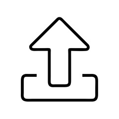 upload arrow icon, upload arrow line art - simple line art of upload arrow, perfect for upload arrow logos and icons