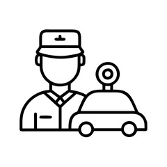 valet service icon, valet service line art - simple line art of valet service, perfect for valet service logos and icons