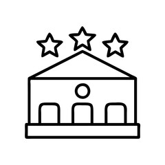venue icon, venue line art - simple line art of venue, perfect for venue logos and icons