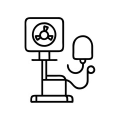 ventilator icon, ventilator line art - simple line art of ventilator, perfect for ventilator logos and icons