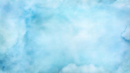 Soft watercolor sky background with gentle blue tones and clouds providing ample copy space