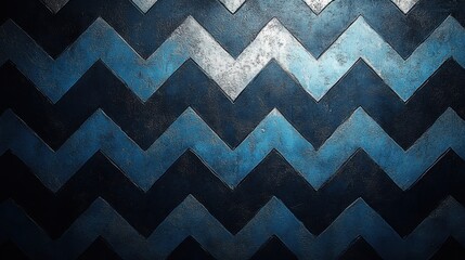 Zigzag Lines on blue Background for Design, Banner Template, Abstract Zigzag Lines Wallpaper with Copy Space, Minimalist Zigzag Pattern Wallpaper