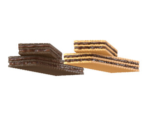 3D Wafer for product and packaging , with clipping path , isolated on background , 3D Rendering illustration