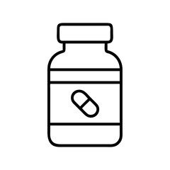 vitamin bottle icon, vitamin bottle line art - simple line art of vitamin bottle, perfect for vitamin bottle logos and icons