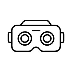 vr headset icon, vr headset line art - simple line art of vr headset, perfect for vr headset logos and icons