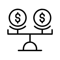 wage inequality icon, wage inequality line art - simple line art of wage inequality, perfect for wage inequality logos and icons