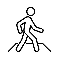 walking icon, walking line art - simple line art of walking, perfect for walking logos and icons