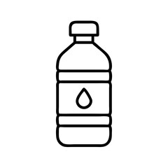 water bottle icon, water bottle line art - simple line art of water bottle, perfect for water bottle logos and icons