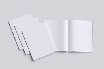 BLANK A4 CATALOG BROCHURE WHITE