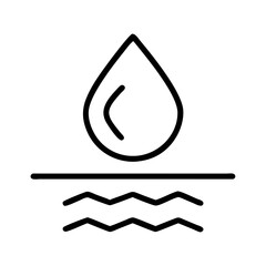 water reflection icon, water reflection line art - simple line art of water reflection, perfect for water reflection logos and icons