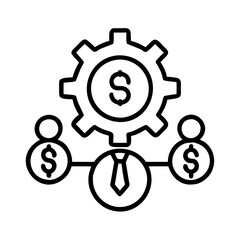 wealth management icon, wealth management line art - simple line art of wealth management, perfect for wealth management logos and icons
