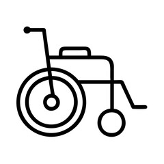 wheelchair icon, wheelchair line art - simple line art of wheelchair, perfect for wheelchair logos and icons