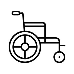 wheelchair icon, wheelchair line art - simple line art of wheelchair, perfect for wheelchair logos and icons