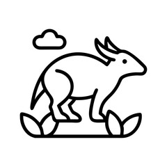 wildlife icon, wildlife line art - simple line art of wildlife, perfect for wildlife logos and icons