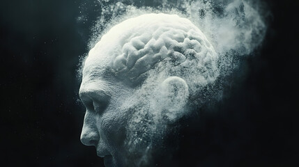 A concept of AI-generated digital art displayed on holographic screens, blending human creativity with machine learning algorithms 