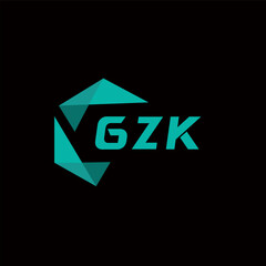 GZK creative minimalist letter logo. GZK unique vector initials alphabet letter logo design