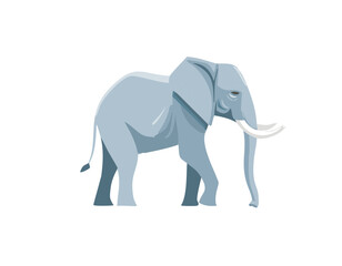 Fototapeta premium elephant side view illustration vector