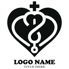 Fototapeta premium MEDICAL WITH HEART LOGO 