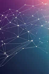 Fototapeta premium Digital Information Technology Network Background, Abstract dot point connect with gradient line Digital Networking conceptual network networking concept internet business technology communication
