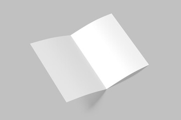 BLANK A5 BIFOLD BROCHURE WHITE