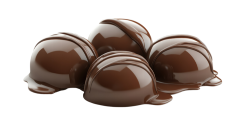 Isolated Chocolate Truffles
