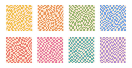 Psychedelic checkerboard poster