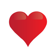 red heart isolated