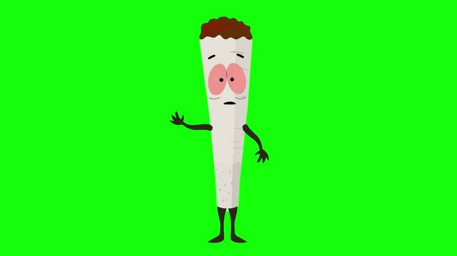 Animated Talking Joint Character on Green Screen Background