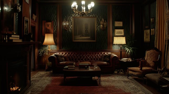 Vintage Interior Design: A Luxurious and Classic Living Room