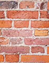 Obraz premium Red brick wall texture. Texture for background or realistic visualization.