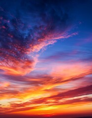 Fototapeta premium Vivid sunset sky