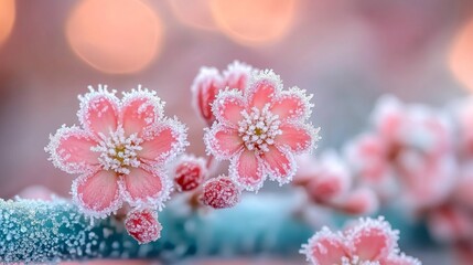 pink flowers with frosty edges is displayed in this thumbnail.