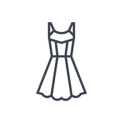 Stylish Dress Outline Icon