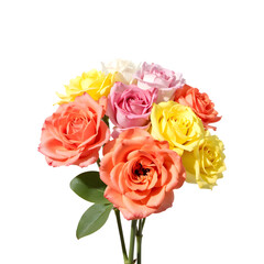 Bouquet of flowers isolated on transparent background. Bouquet of flowers png